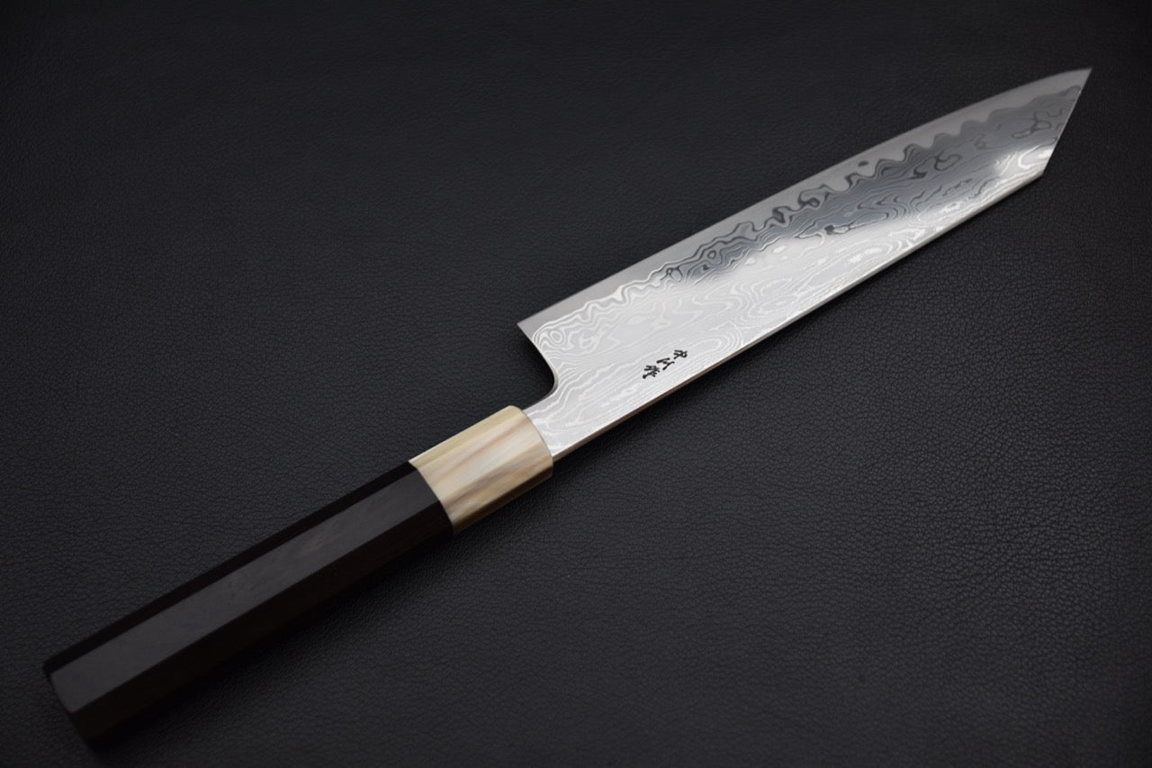 Tranchant du kiritsuke 210 mm en acier en poudre SPG Strix, vue de profil