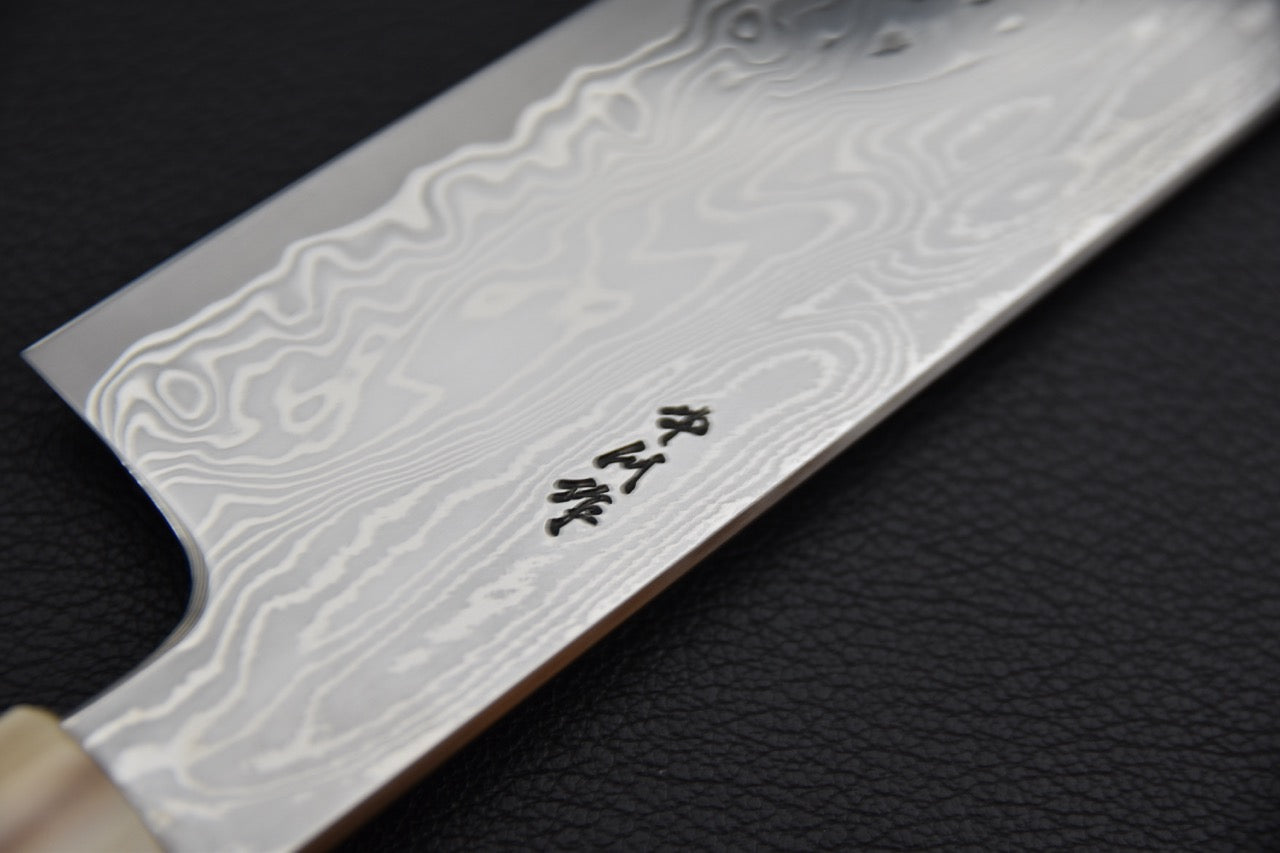 Jonction lame-manche du kiritsuke japonais kiritsuke 210 mm, détail