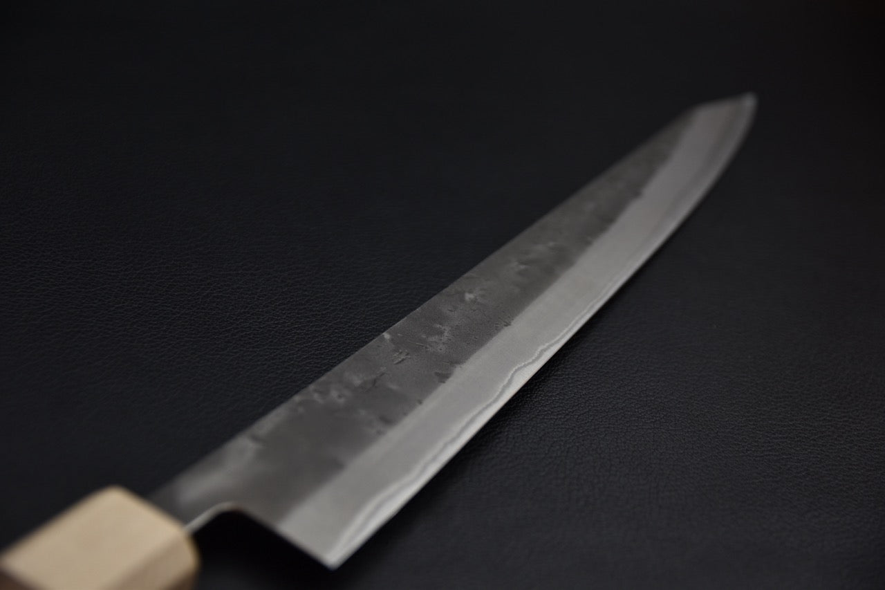 Hitohira TD sujihiki 270 mm couteau japonais — vue de la lame sanmai