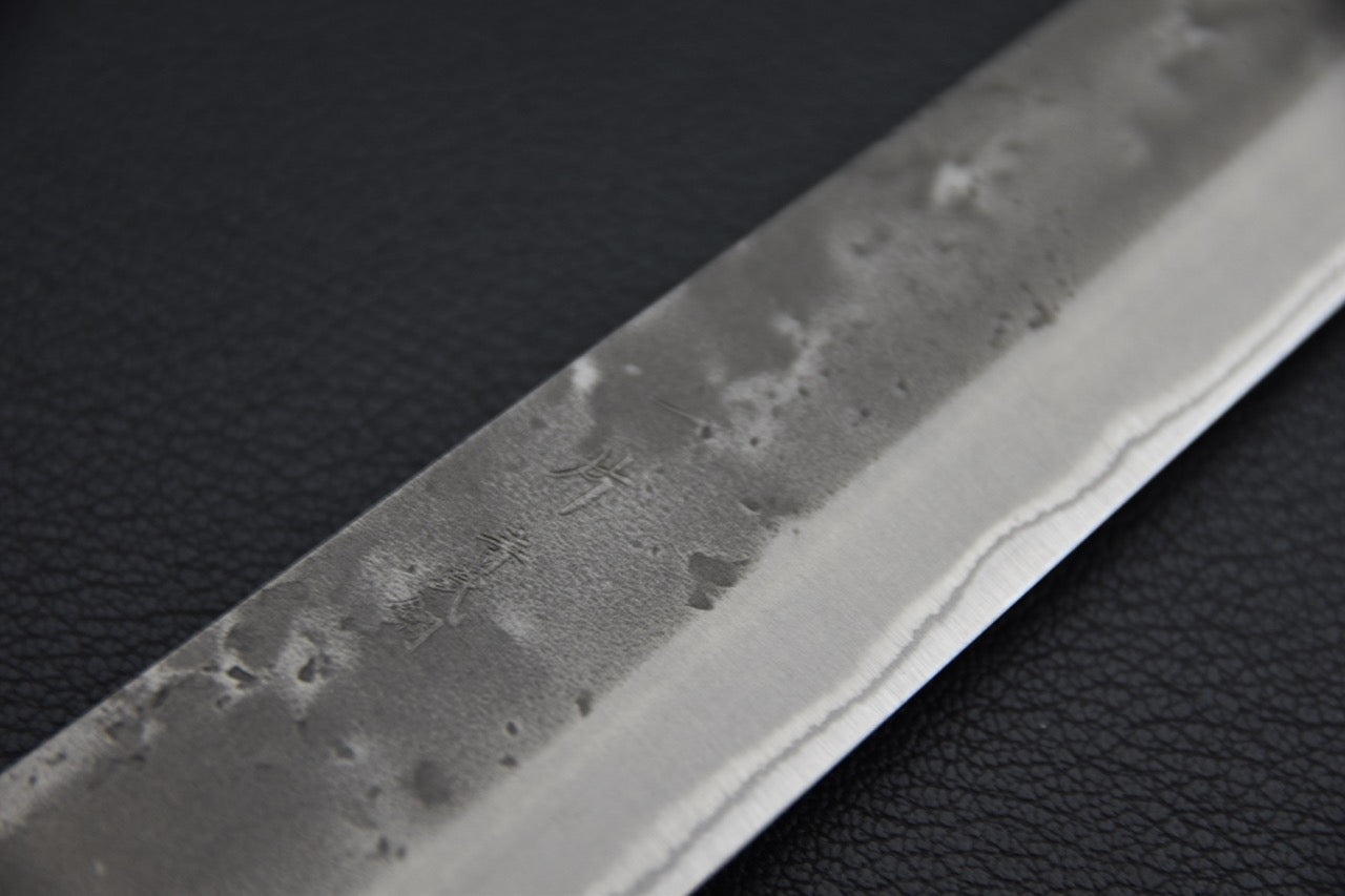 Hitohira TD sujihiki 270 mm couteau japonais — détail du tranchant Aogami #2