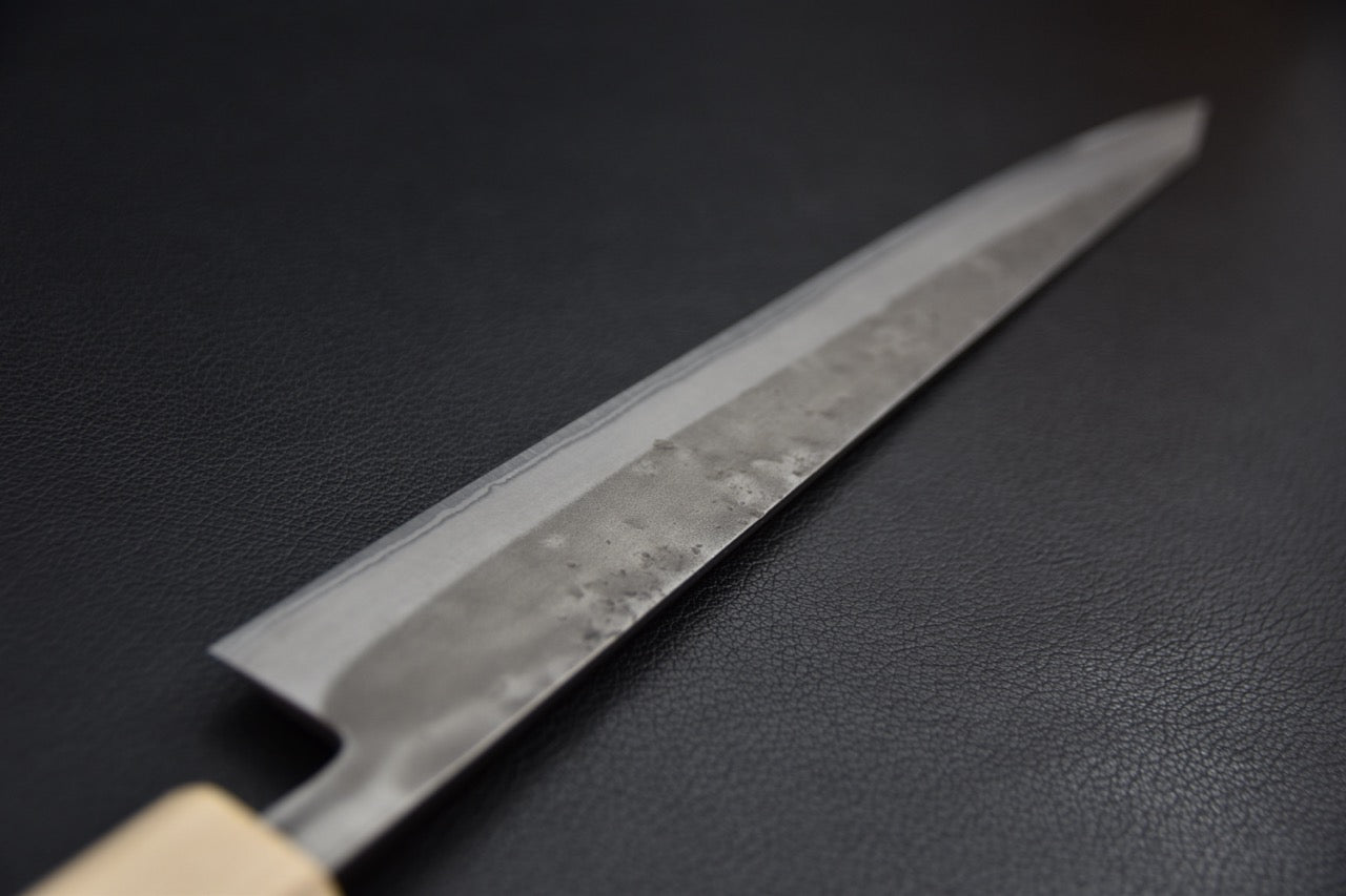 Hitohira TD sujihiki 270 mm couteau japonais — jonction manche et lame