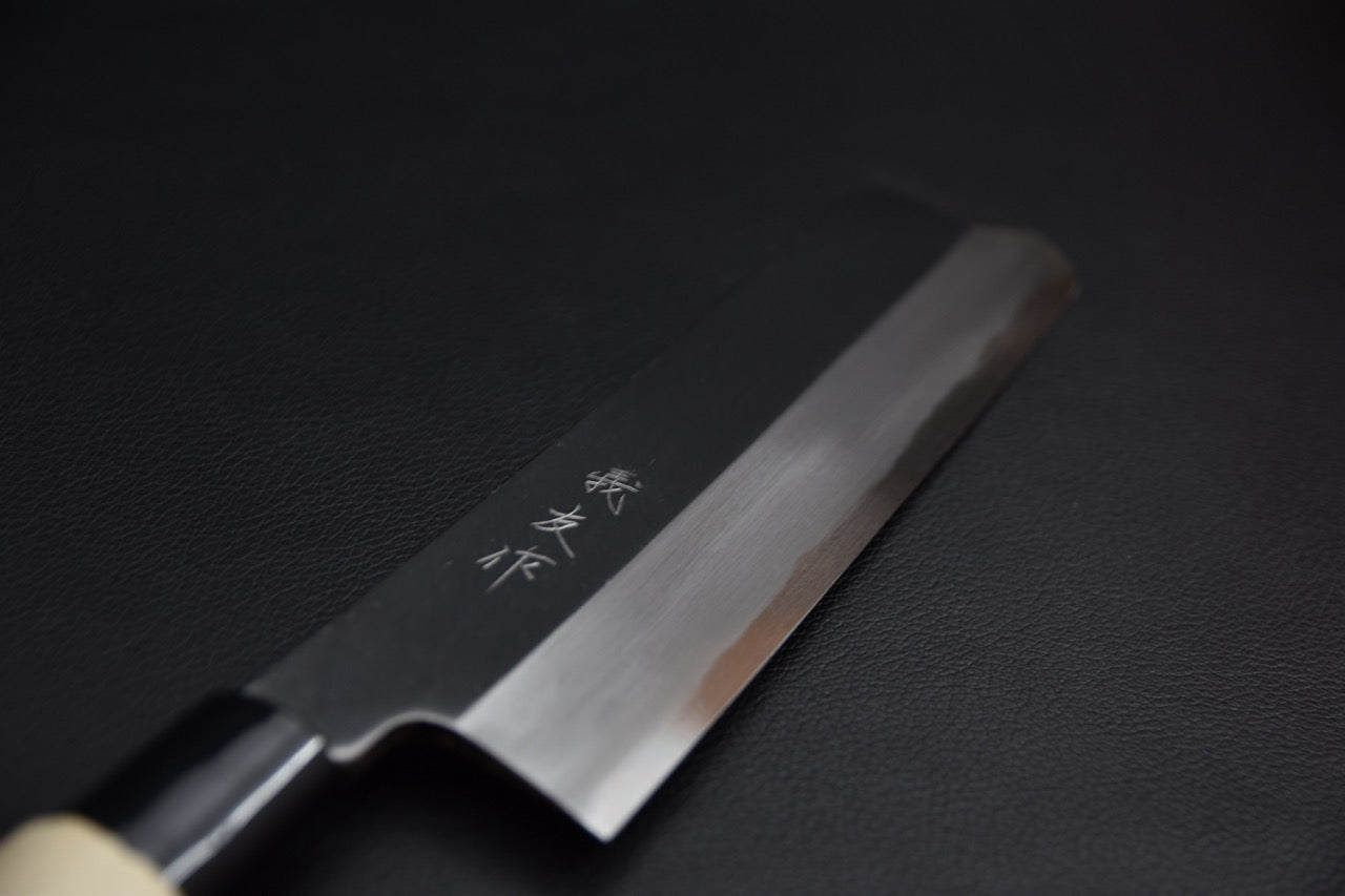 Morihei usuba 180 mm — profil droit de la lame, couteau japonais