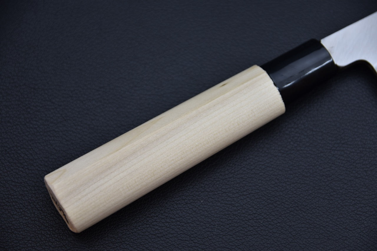 Morihei usuba 180 mm — vue du dos droit de la lame, couteau japonais