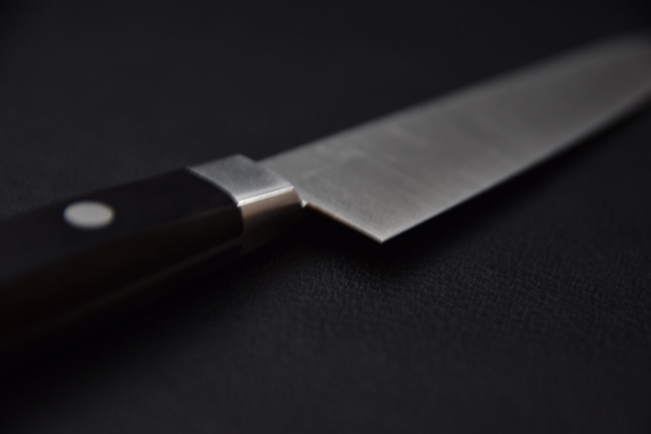 Couteau japonais Petty Hitohira Ashi avec lame en acier inoxydable et manche en Pakka