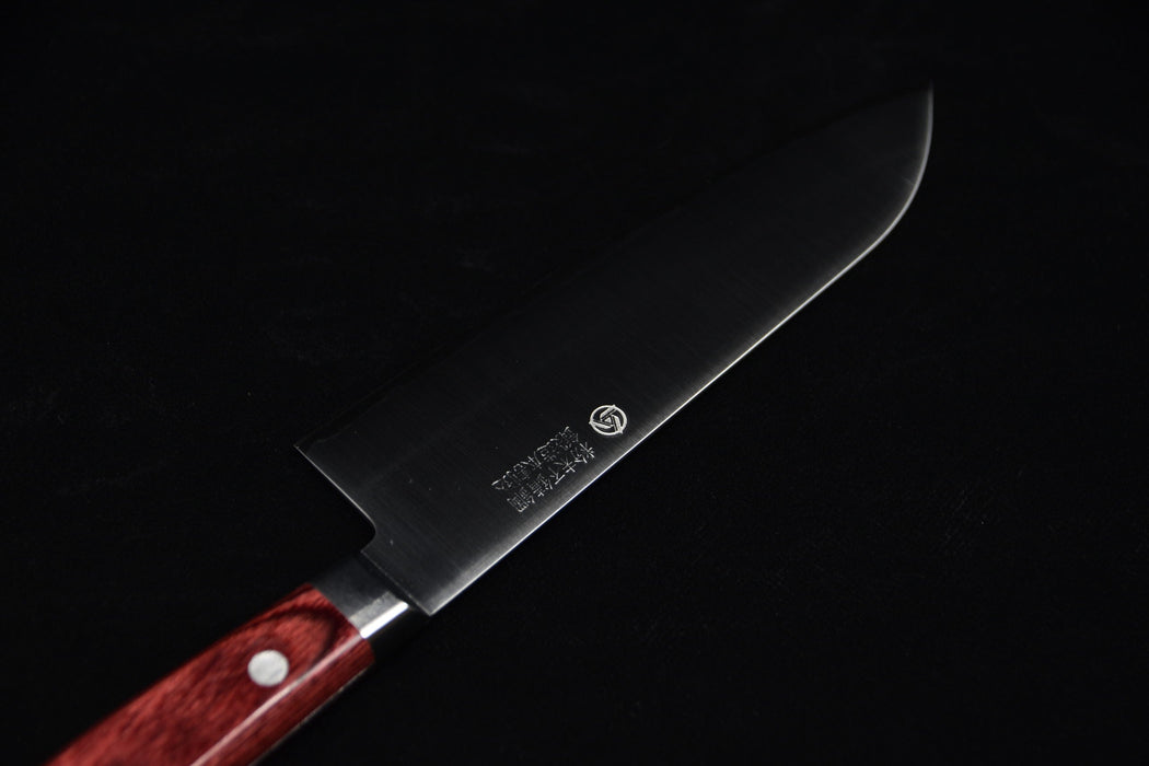 Offre corporative - Hitohira TP Santoku 170mm Bois de Pakka Rouge