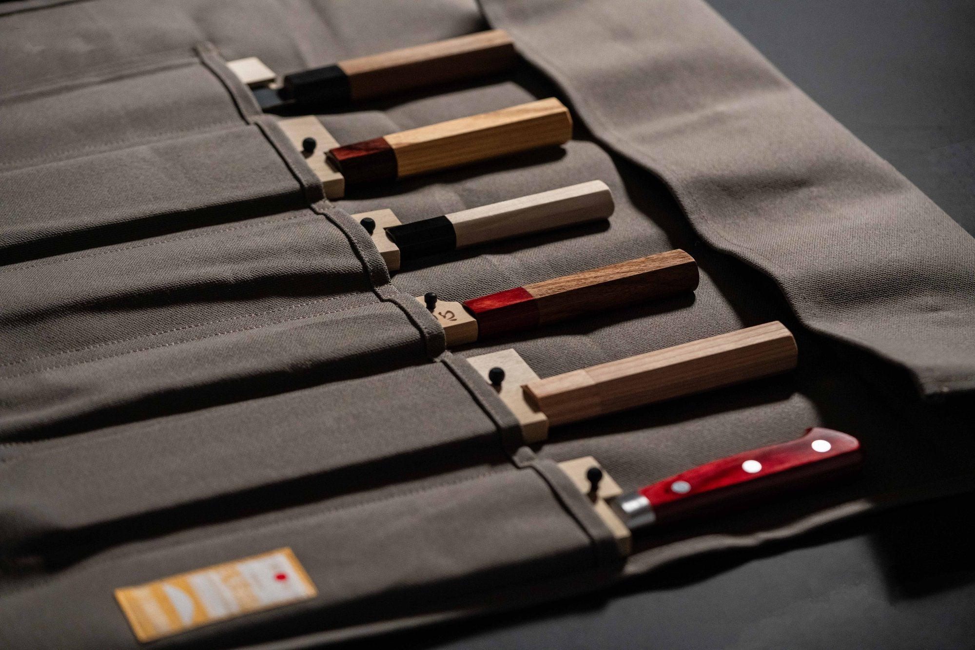 HI-CONDITION Hanpu Rouleau 6 Pochettes Gris Foncé