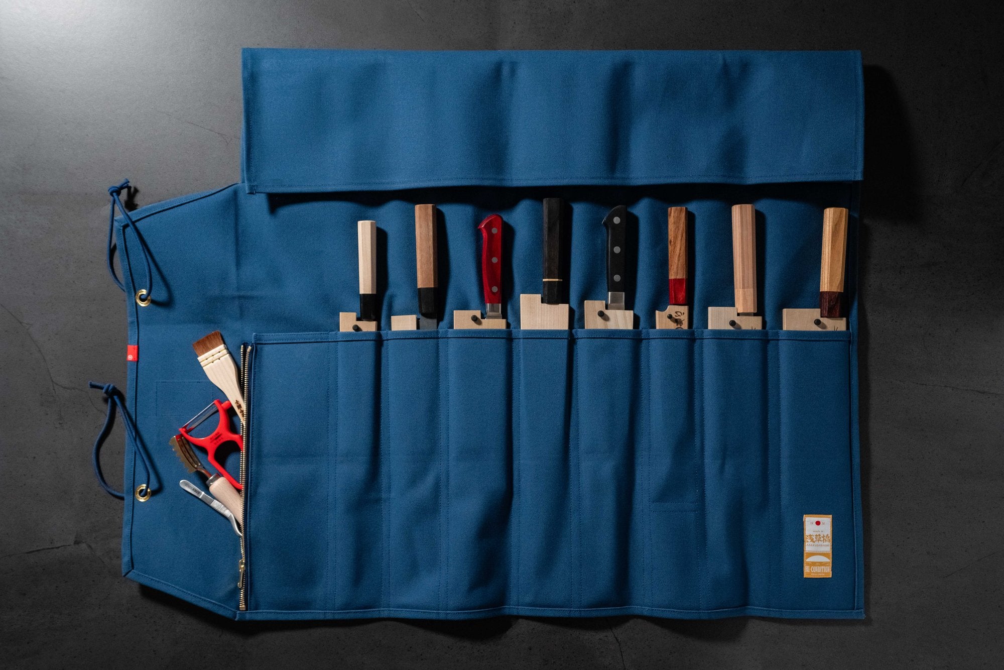 HI-CONDITION Hanpu Rouleau 9 Pochettes Tetsukon Bleu Métalique