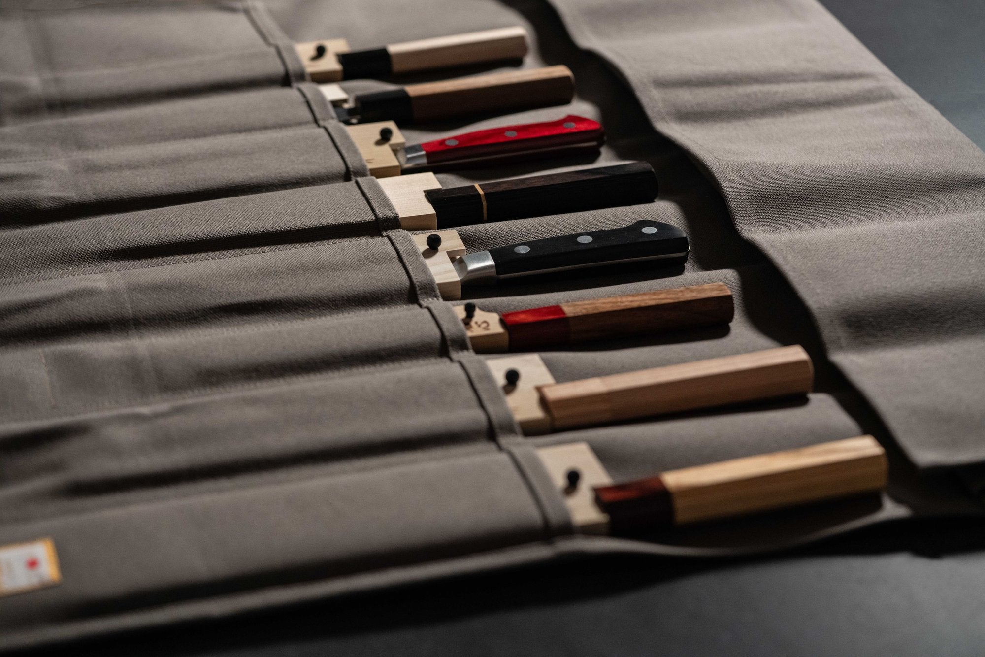 HI-CONDITION Hanpu Rouleau 9 Pochettes Gris Foncé