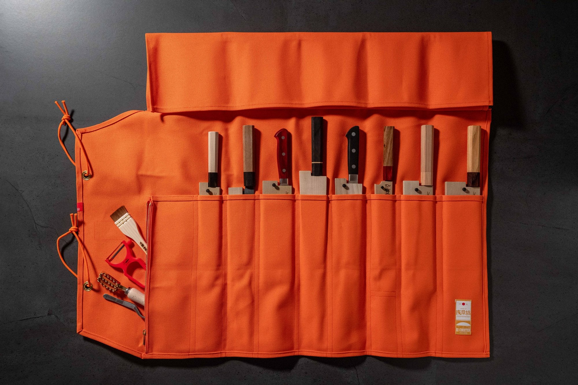 HI-CONDITION Hanpu Rouleau 9 Pochettes Orange