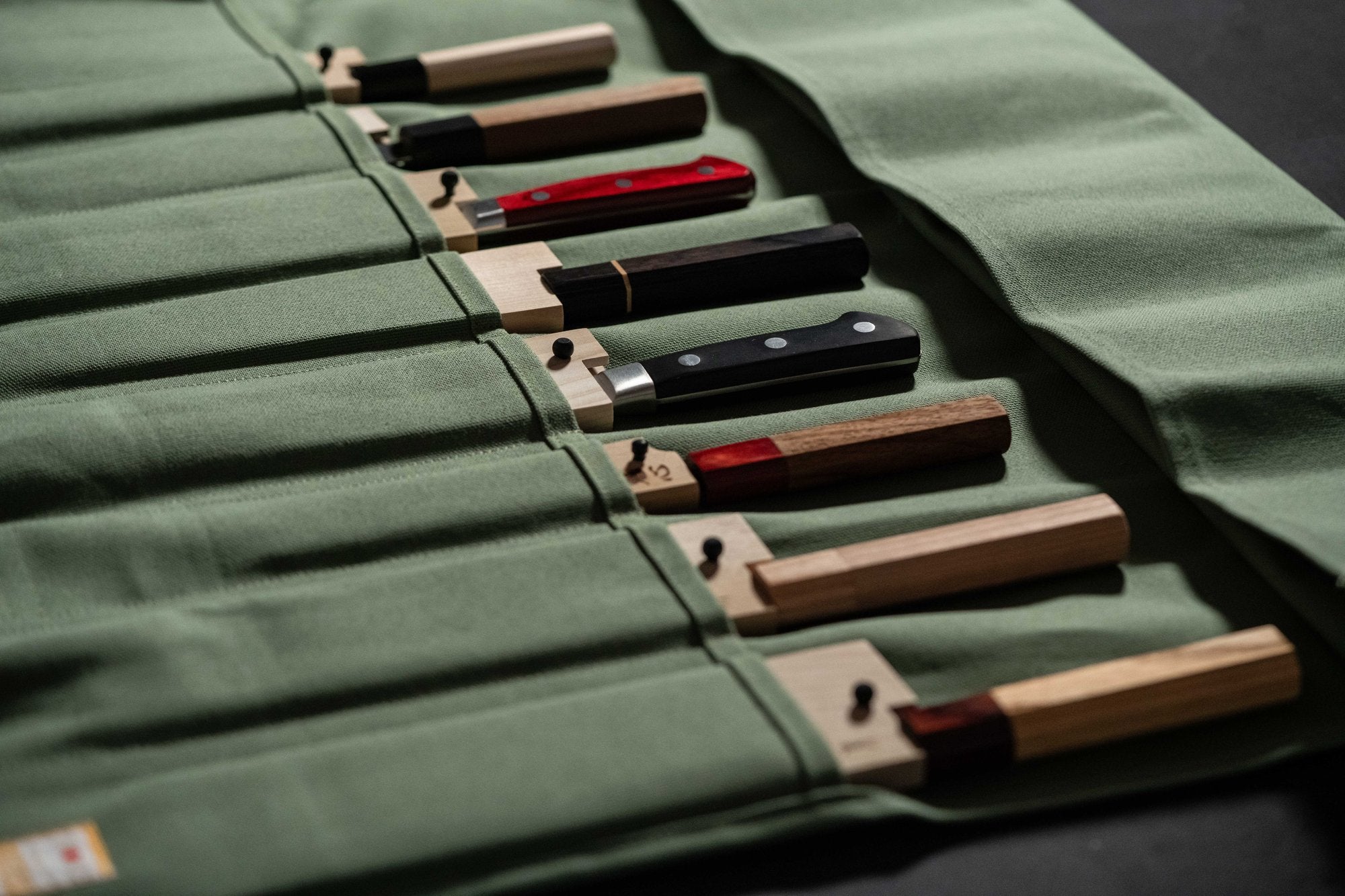 HI-CONDITION Hanpu Rouleau 9 Pochettes Vert Poudré