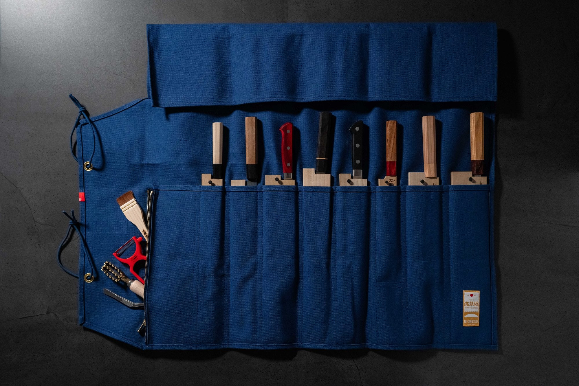 HI-CONDITION Hanpu Rouleau 9 Pochettes Bleu Marin