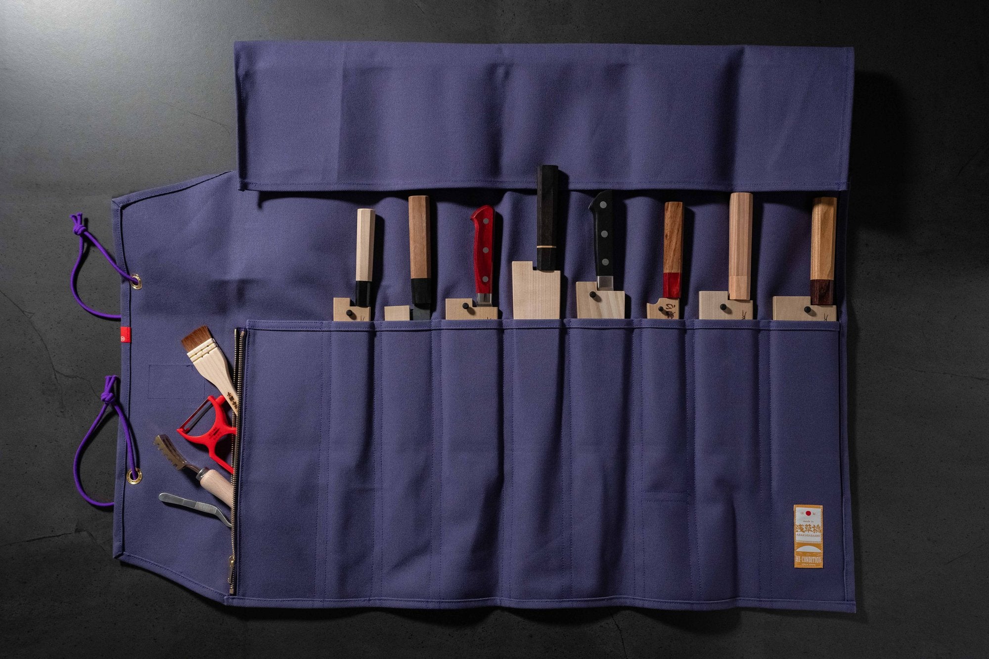 HI-CONDITION Hanpu Rouleau 9 Pochettes Violet