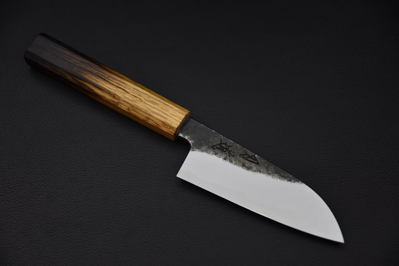 Couteau japonais Ko-Santoku Hado Sumi Shirogami #2 – vue complète de la lame et du manche