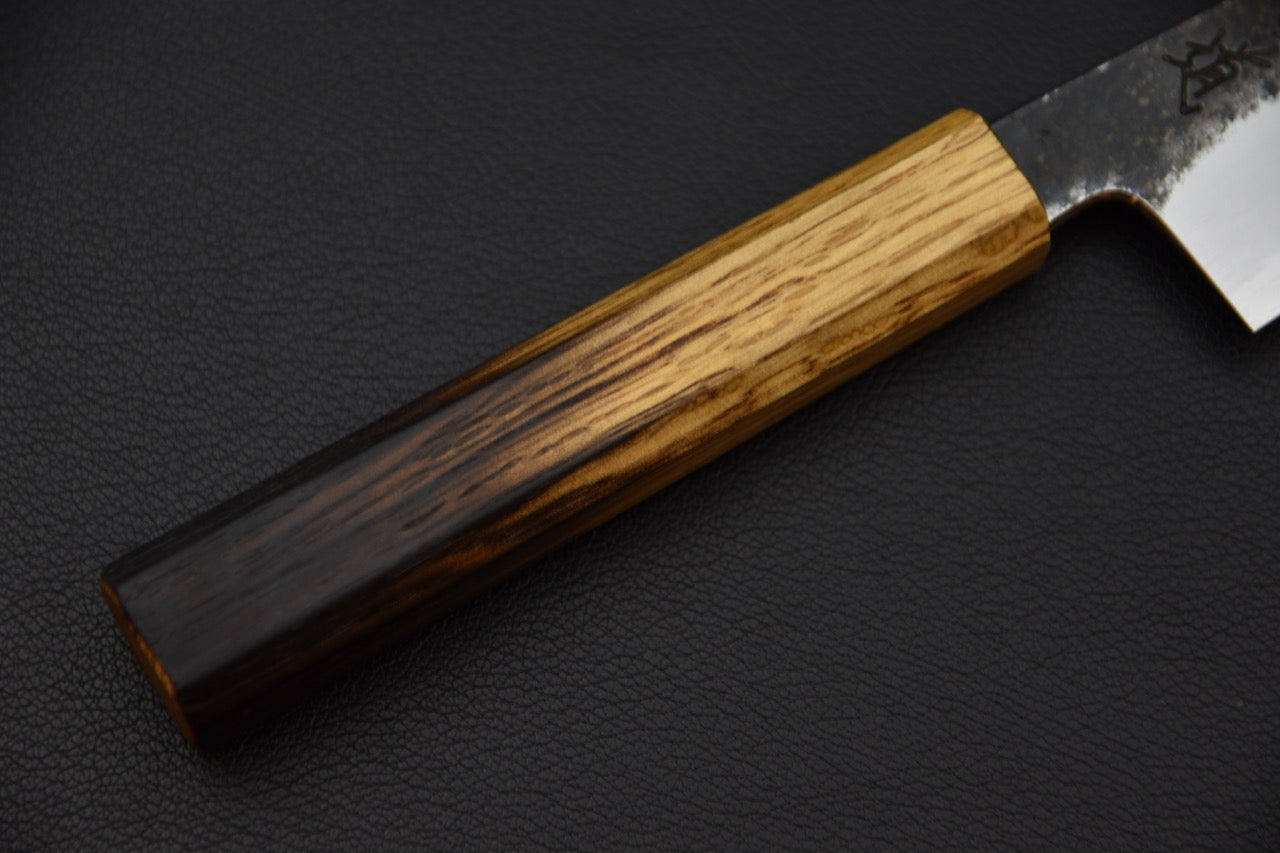 Détail de la jonction manche-lame du couteau japonais Hado Sumi Ko-Santoku