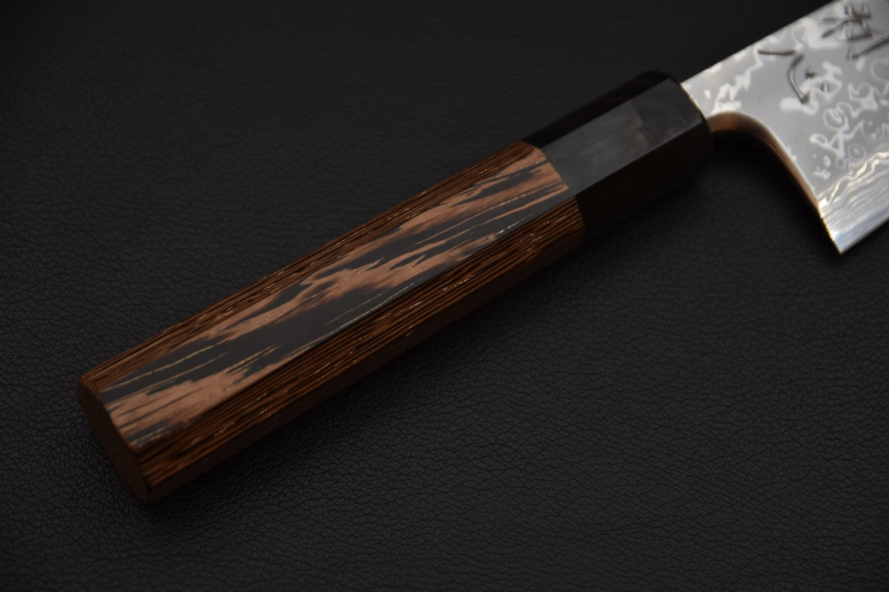 Hatsukokoro Aogami #2 Damascus Deba 150mm Tagayasan