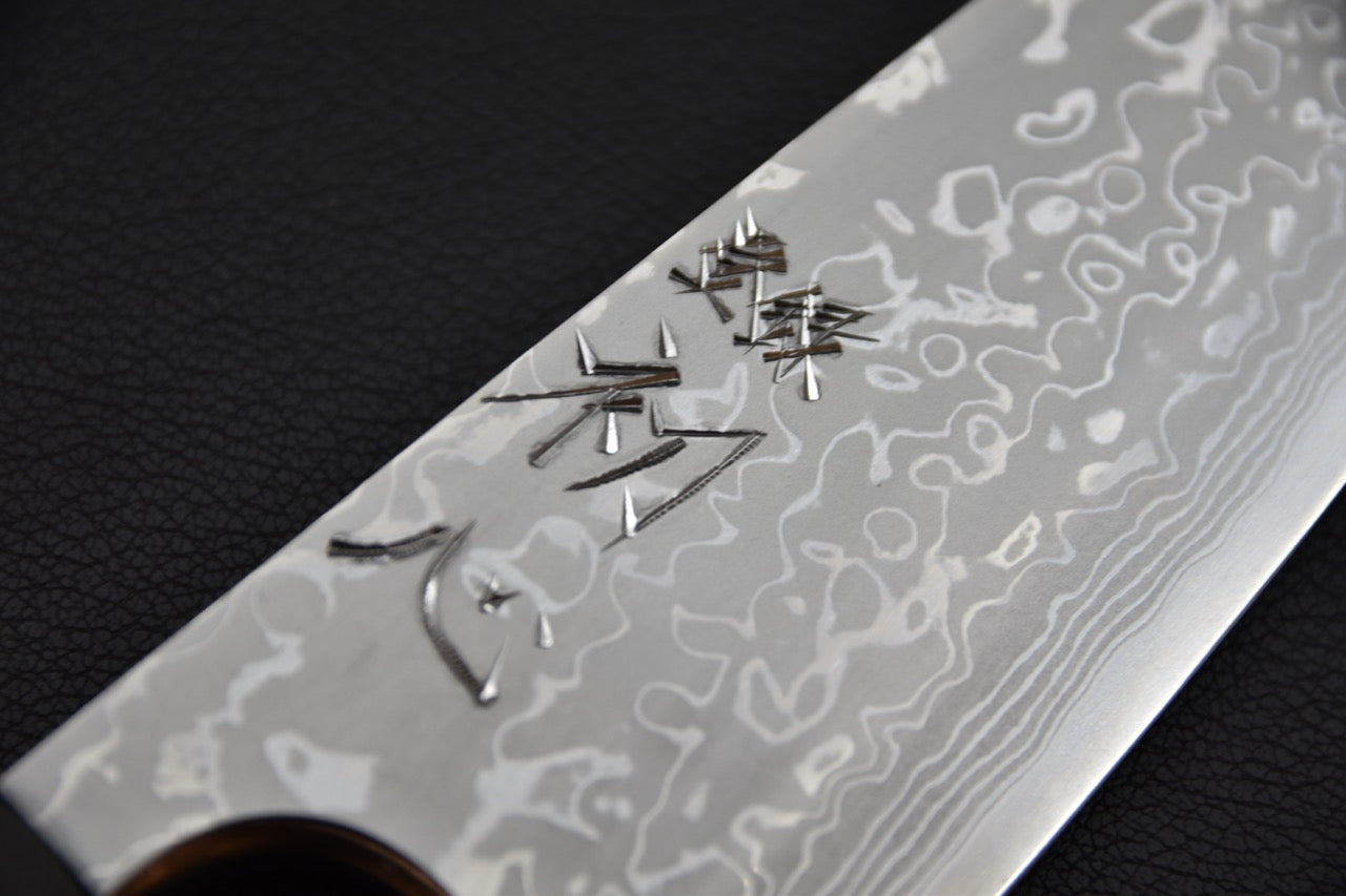 Hatsukokoro Aogami #2 Damascus Deba 165mm Tagayasan