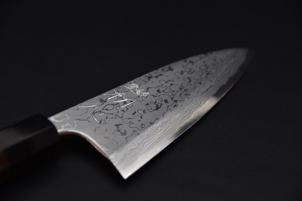 Hatsukokoro Aogami #2 Damascus Deba 180mm Tagayasan