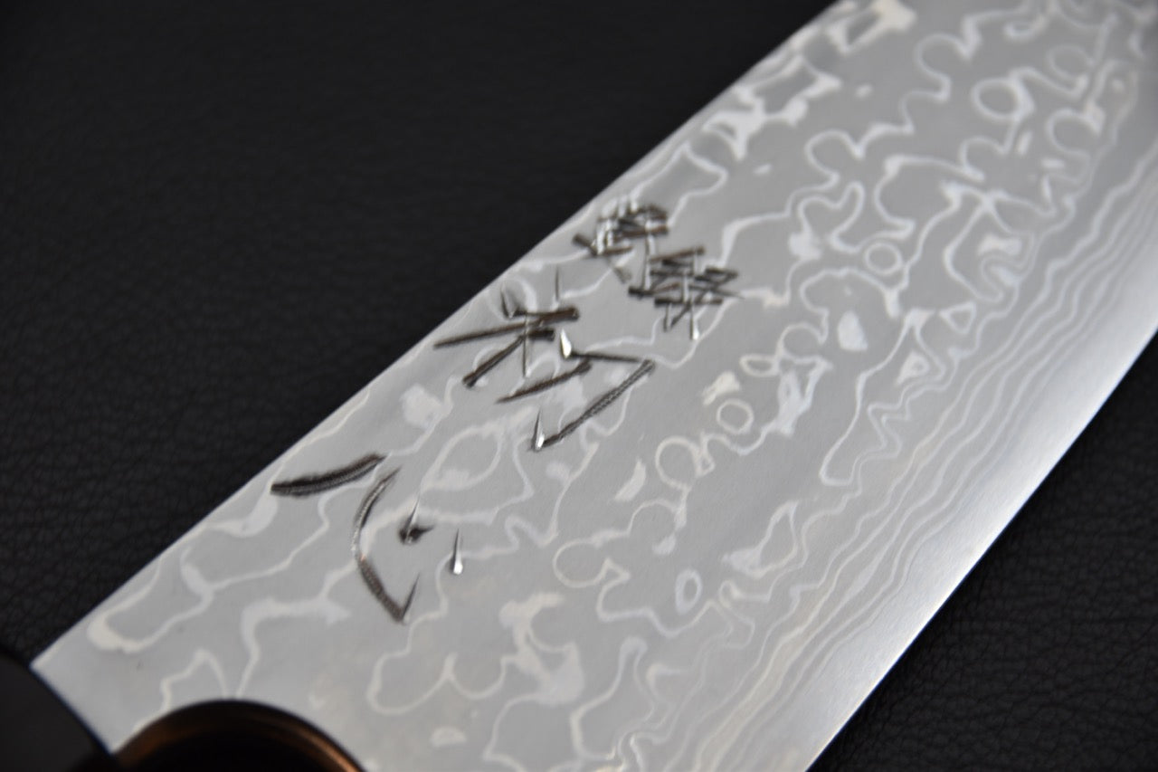 Hatsukokoro Aogami #2 Damascus Deba 180mm Tagayasan