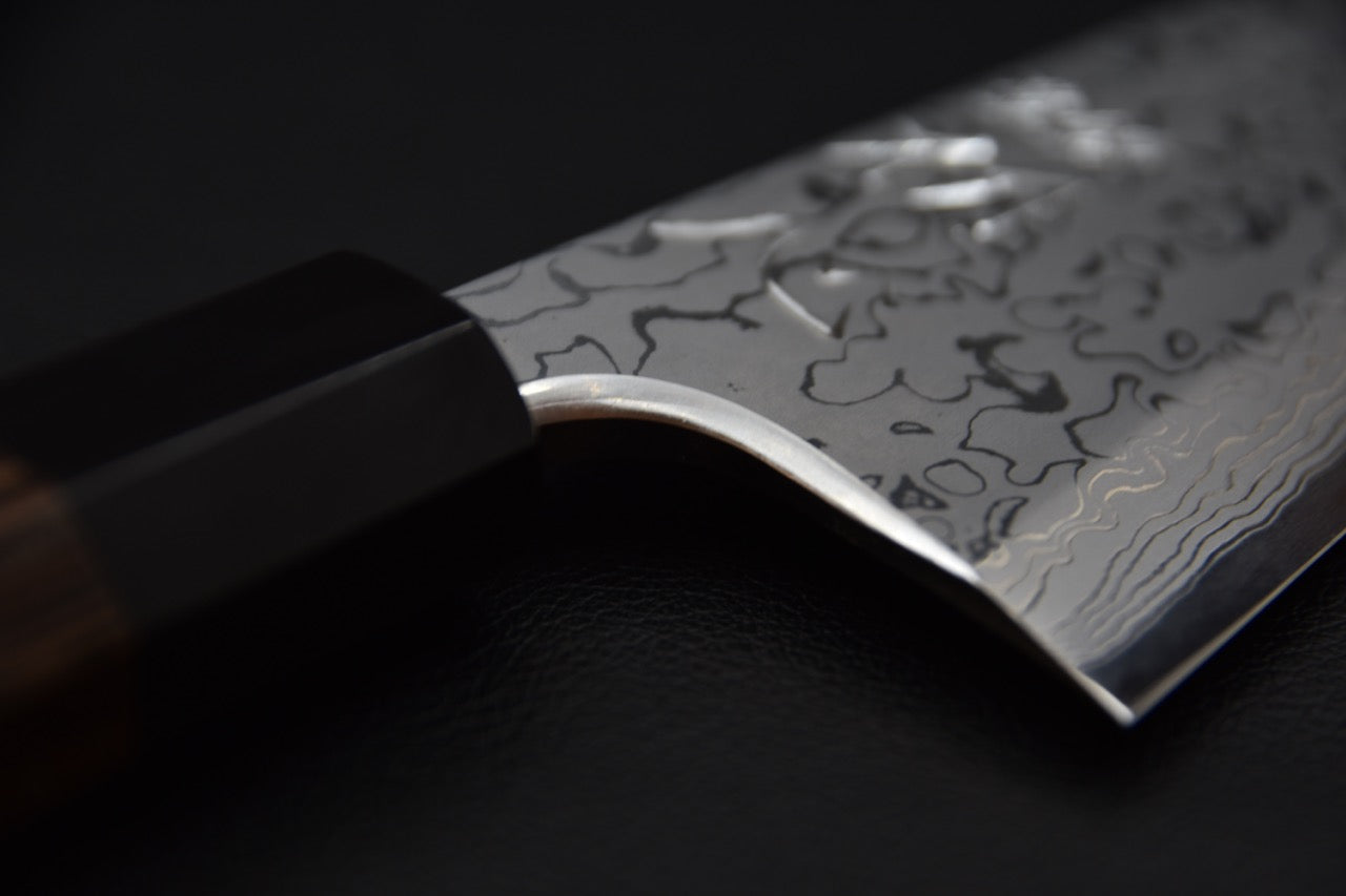 Hatsukokoro Aogami #2 Damascus Deba 180mm Tagayasan