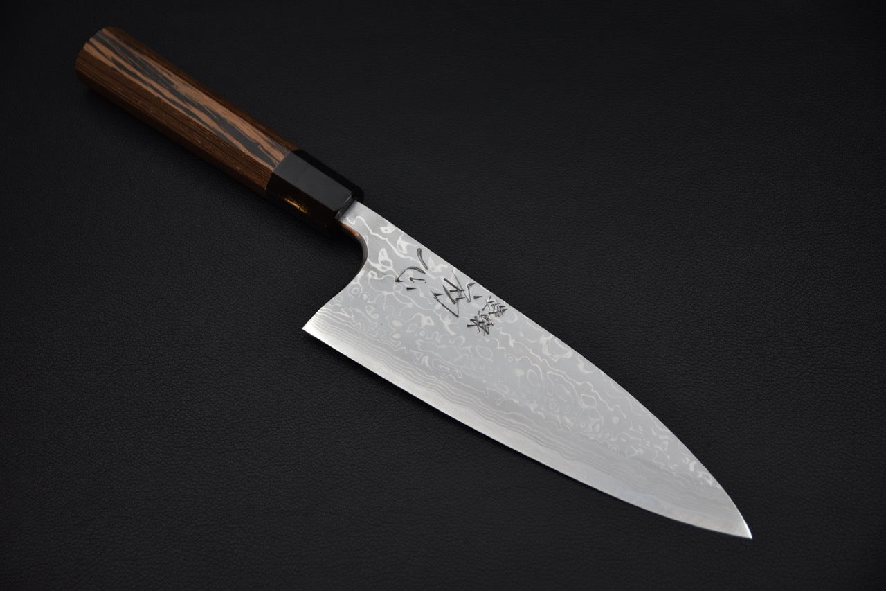 Hatsukokoro Aogami #2 Damascus Deba 195mm Tagayasan