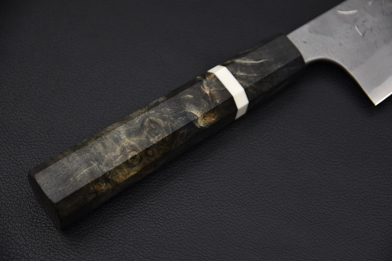 Hatsukokoro Aogami #2 Nashiji Damascus Gyuto 240mm Birch Wood