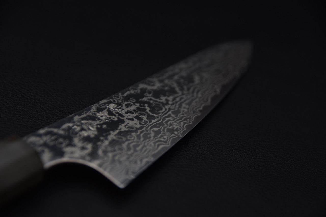 Hatsukokoro Ginga ATS-34 Damascus Petty 150mm Bouleau