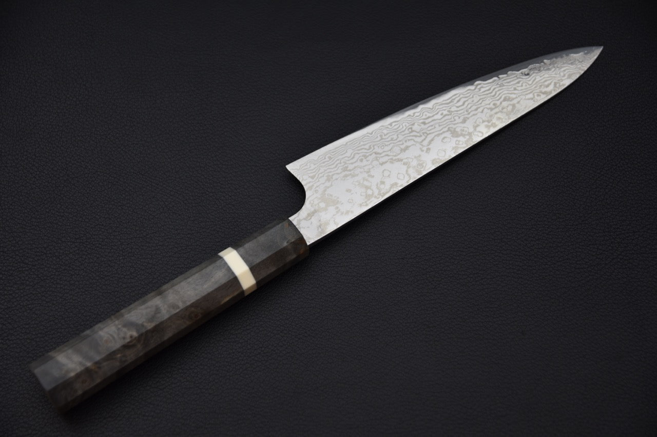 Hatsukokoro Ginga ATS-34 Damascus Petty 150mm Bouleau