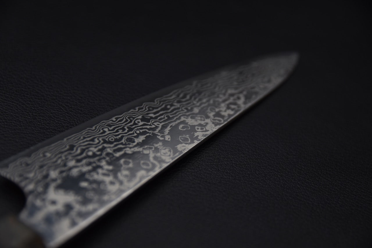 Hatsukokoro Ginga ATS-34 Damascus Petty 150mm Bouleau