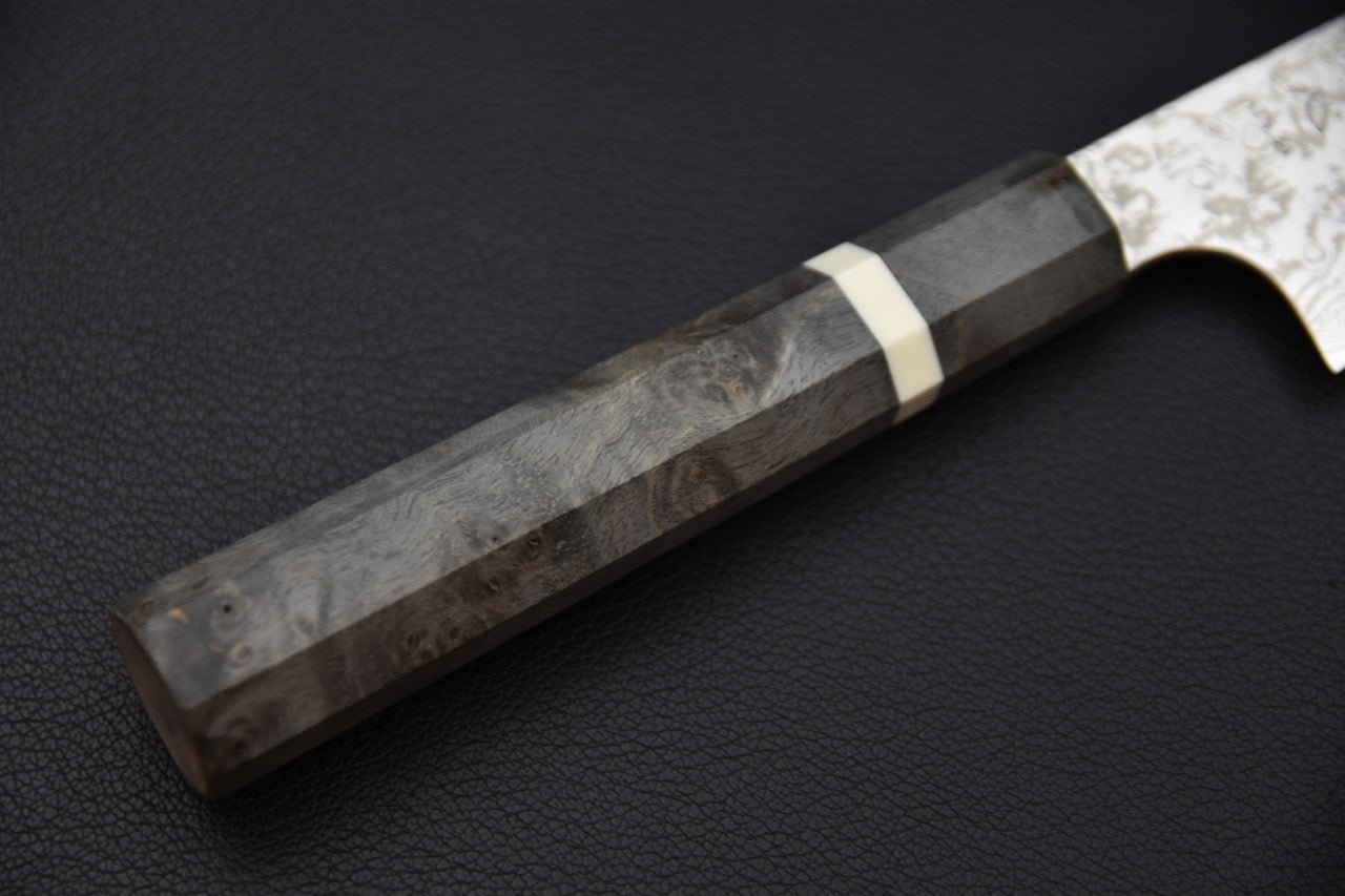 Hatsukokoro Ginga ATS-34 Damascus Petty 150mm Birch Wood