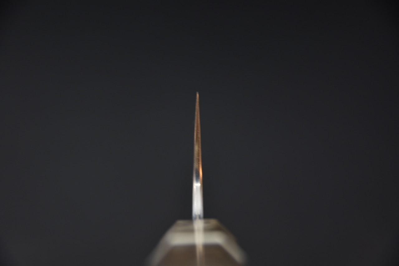 Hatsukokoro Ginga ATS-34 Nickel Damascus Bunka 180mm Birch