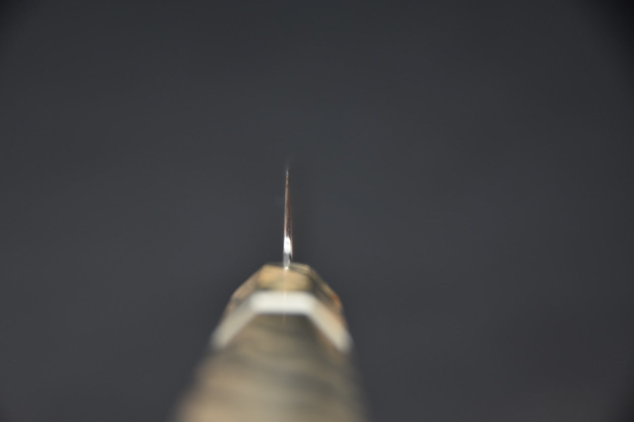 Hatsukokoro Hayabusa Aogami #2 Rainbow Damascus Petty 150mm Bouleau