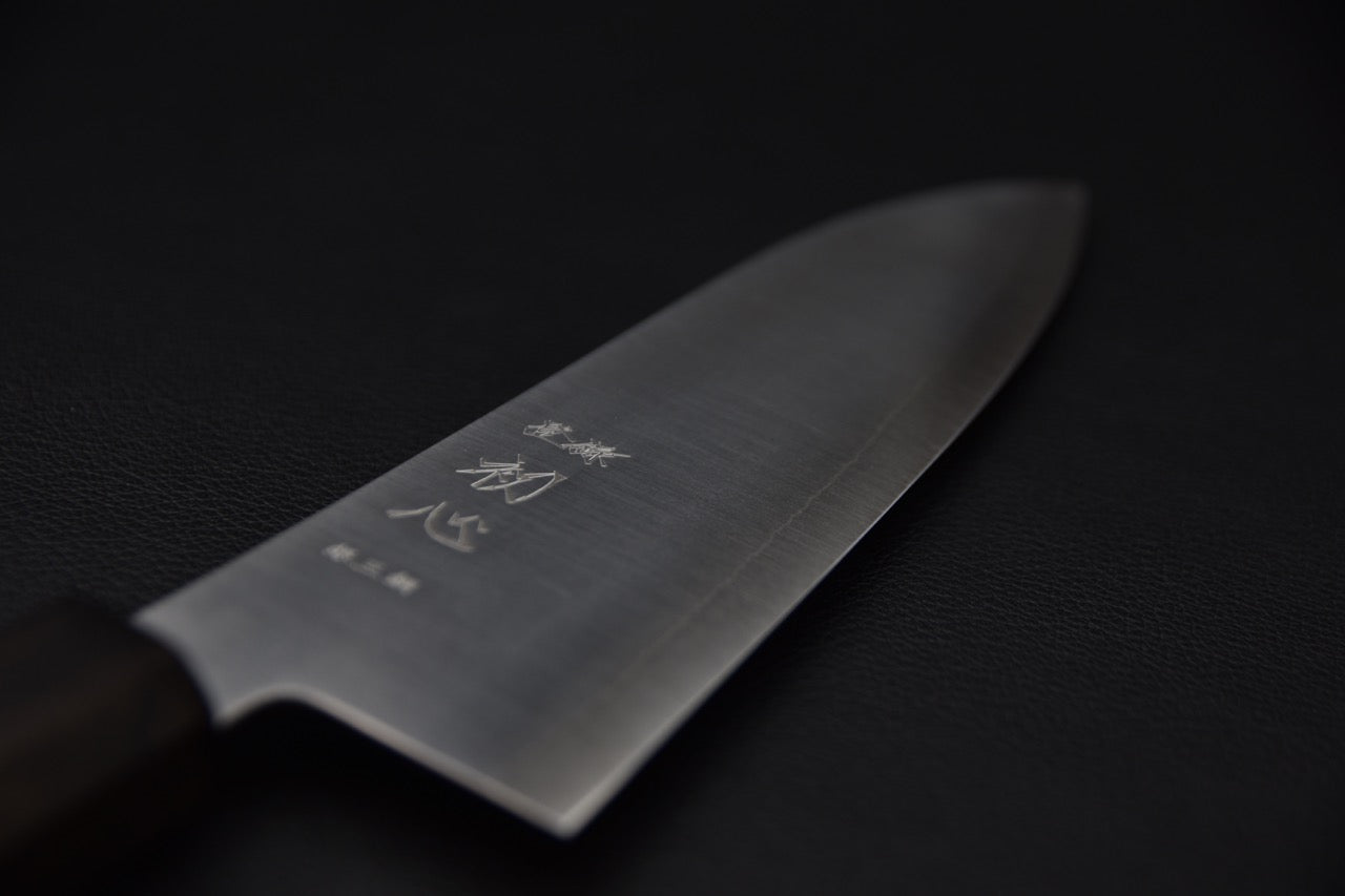 Hatsukokoro Hayabusa Ginsan Migaki Santoku Ebony