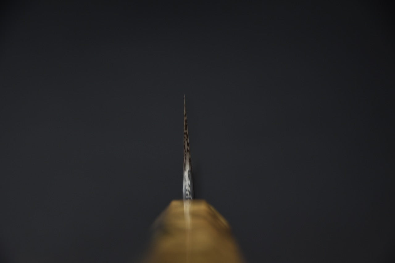 Hatsukokoro Itadaki Shirogami #2 & Aogami #2 Damascus Coreless Gyuto 240mm