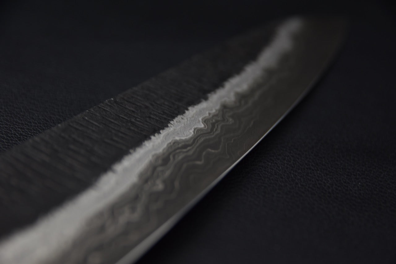 Hatsukokoro Itadaki Shirogami #2 & Aogami #2 Damascus Coreless Gyuto 240mm