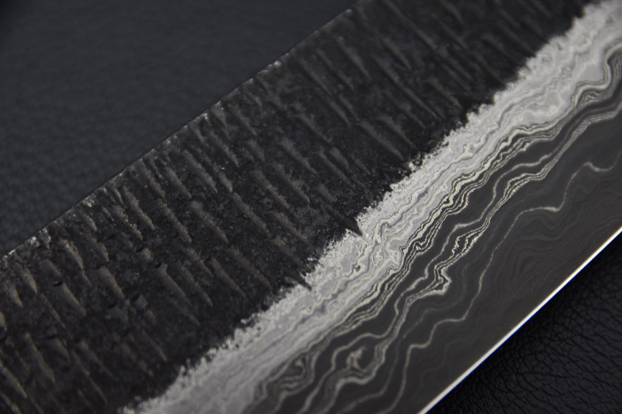 Hatsukokoro Itadaki Shirogami #2 & Aogami #2 Damascus Coreless Gyuto 240mm