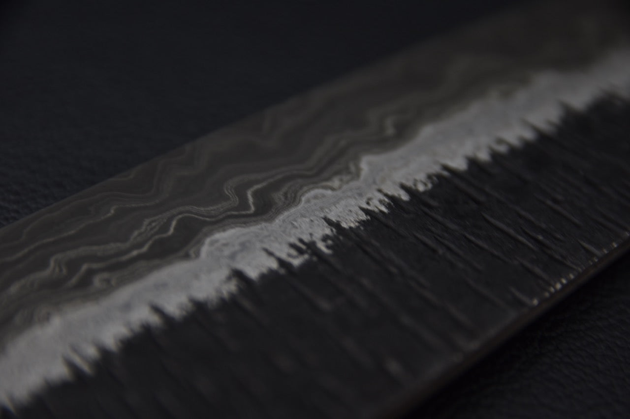 Hatsukokoro Itadaki Shirogami #2 & Aogami #2 Damascus Coreless Gyuto 240mm