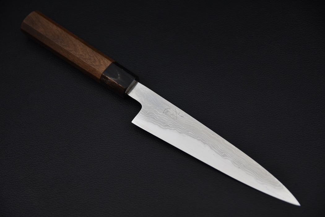 Hatsukokoro Komorebi Aogami #1 Damascus Petty 150mm Noyer