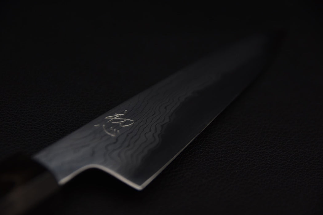 Hatsukokoro Komorebi Aogami #1 Damascus Petty 150mm Noyer