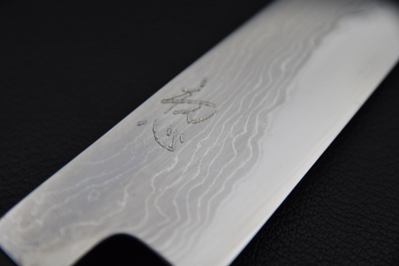 Hatsukokoro Komorebi Aogami #1 Damascus Petty 150mm Walnut