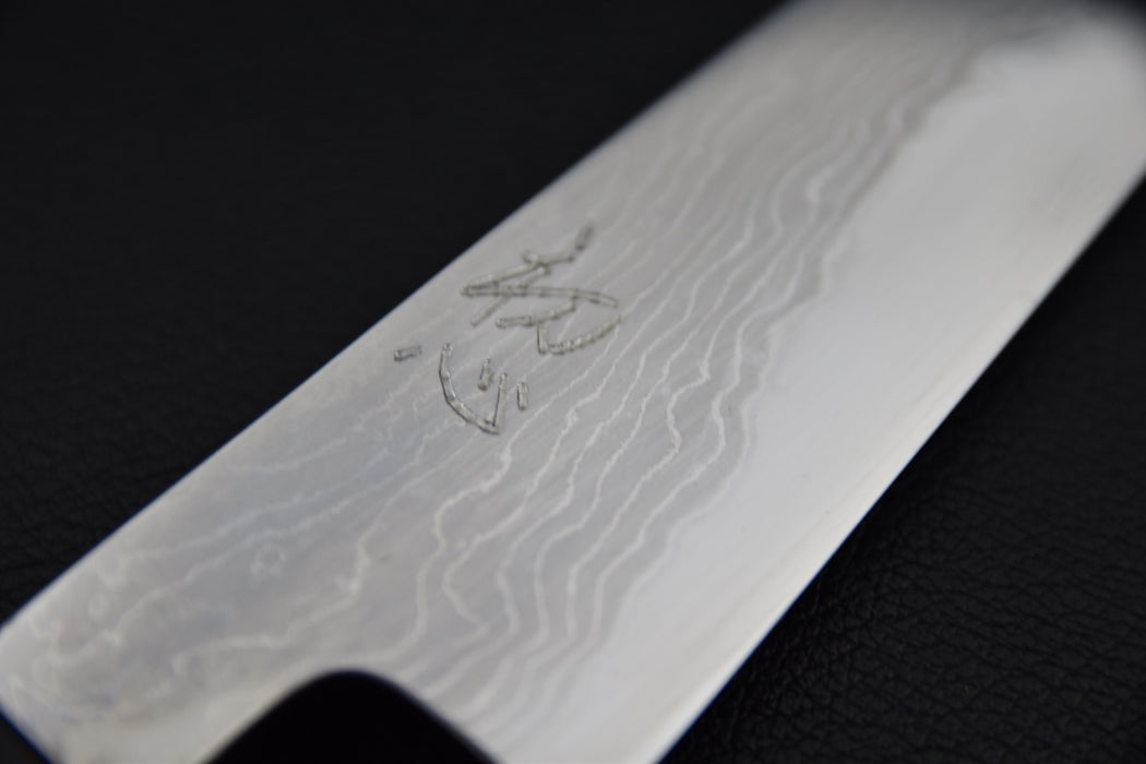 Hatsukokoro Komorebi Aogami #1 Damascus Petty 150mm Noyer