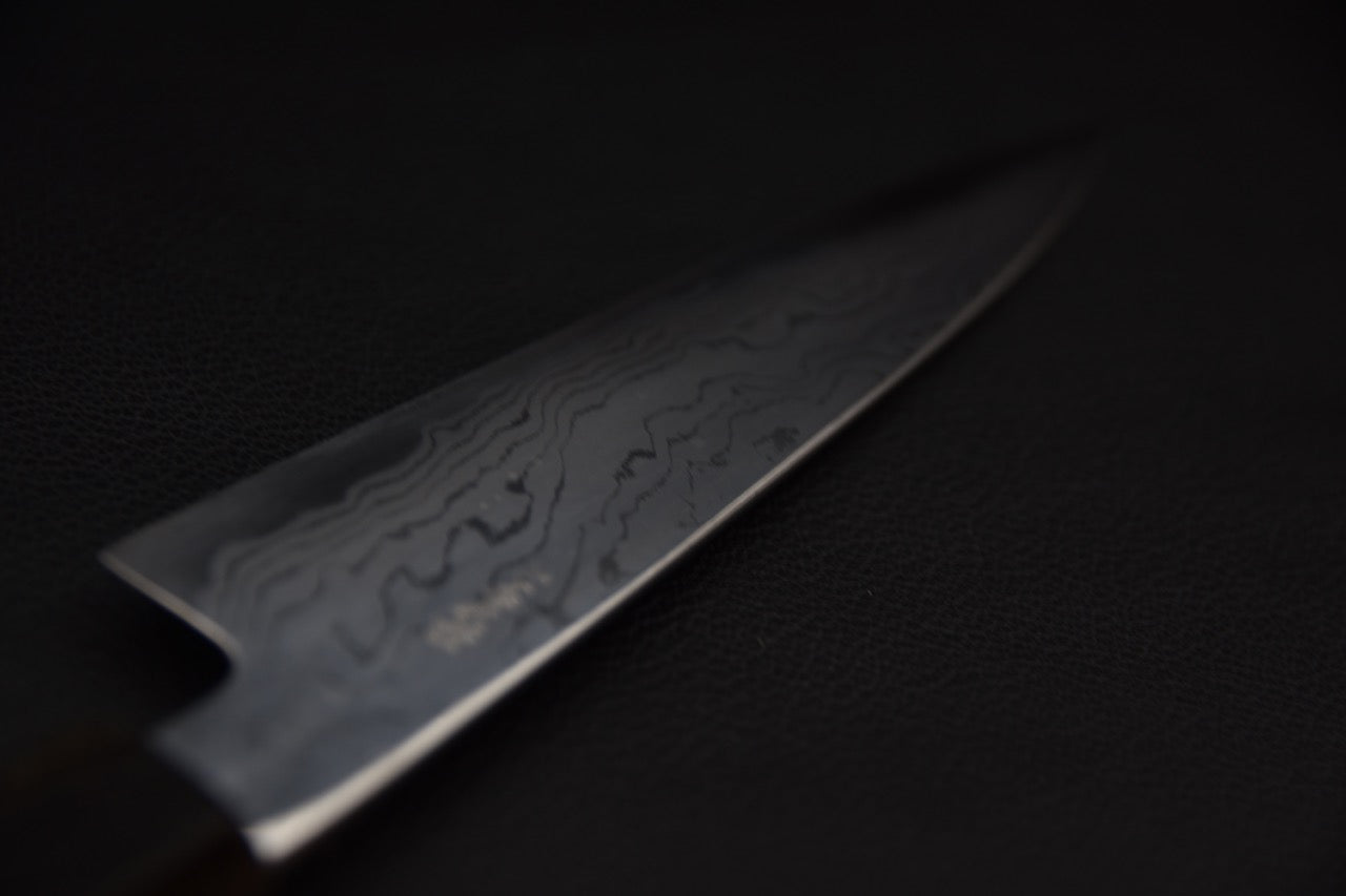 Hatsukokoro Komorebi Aogami #1 Damascus Petty 150mm Walnut