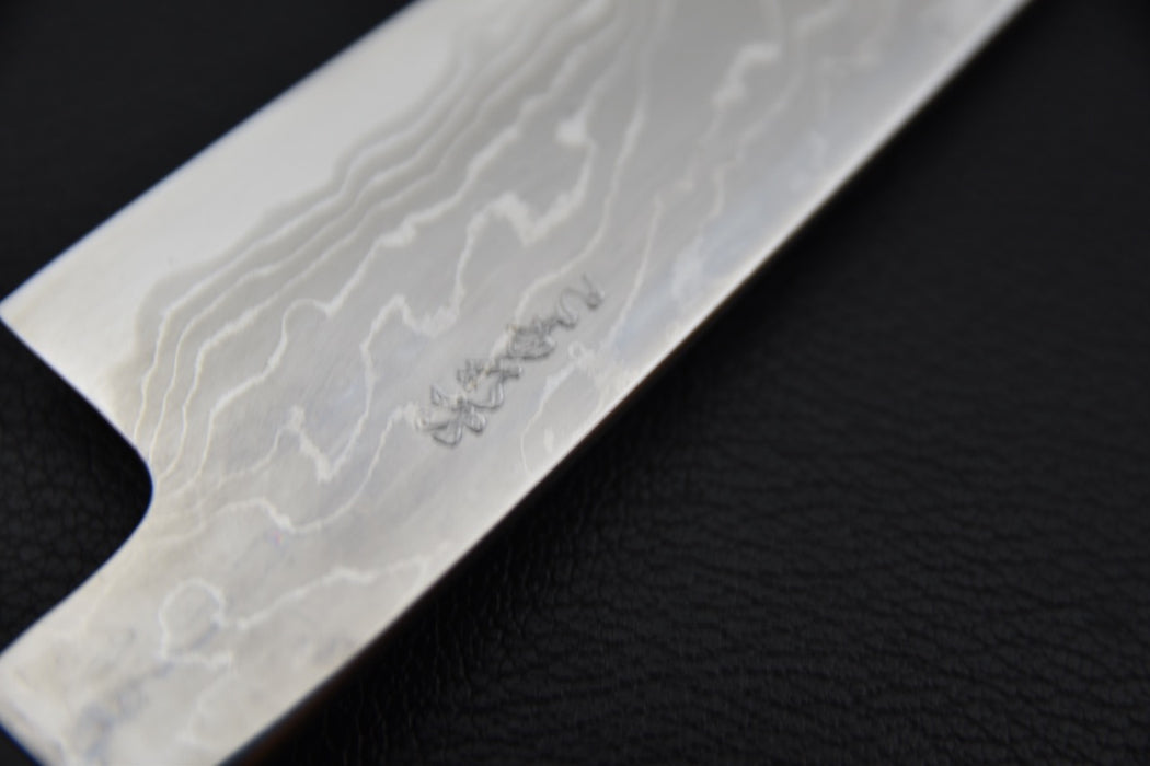 Hatsukokoro Komorebi Aogami #1 Damascus Petty 150mm Noyer