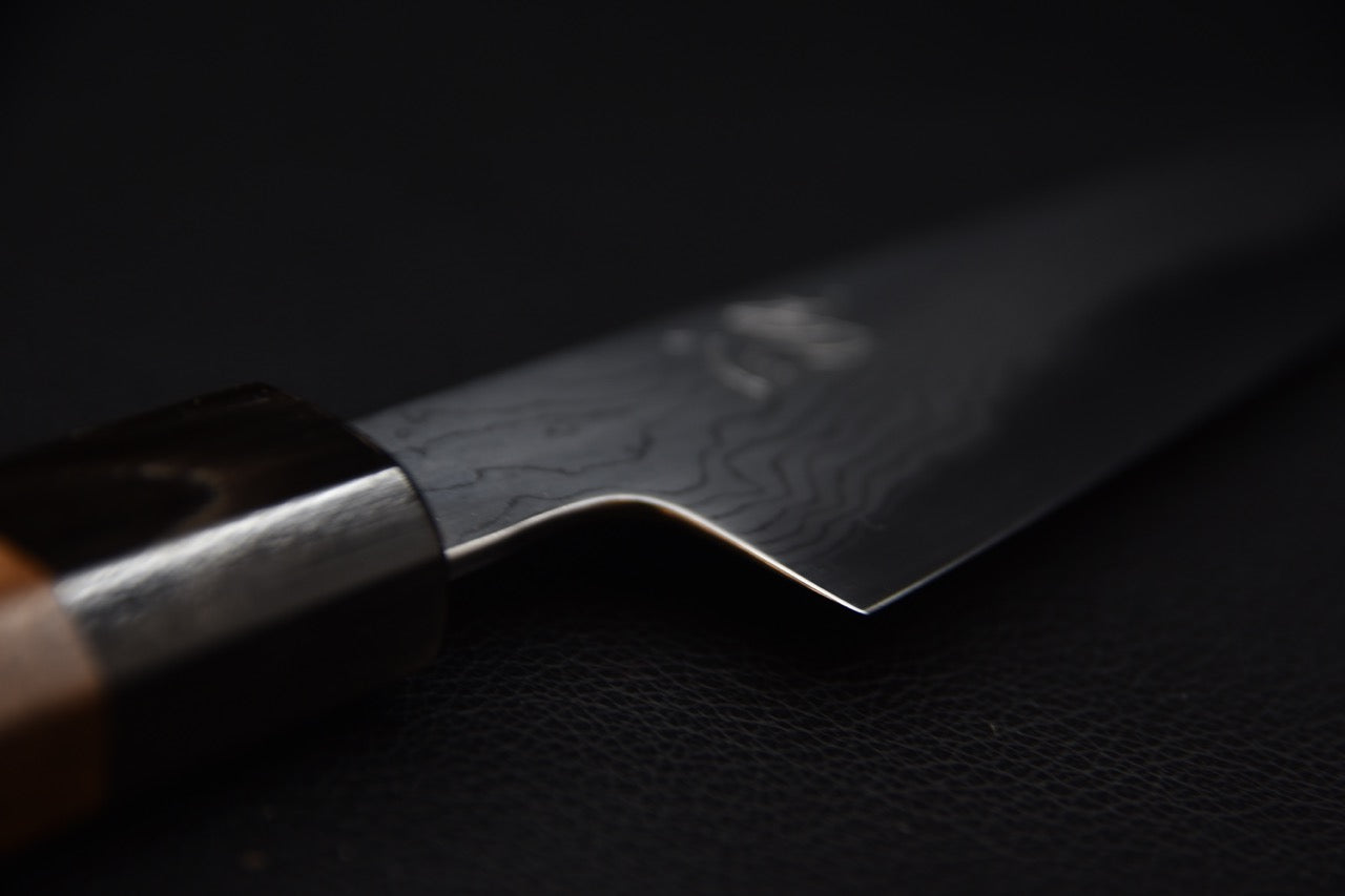 Hatsukokoro Komorebi Aogami #1 Damascus Petty 150mm Walnut