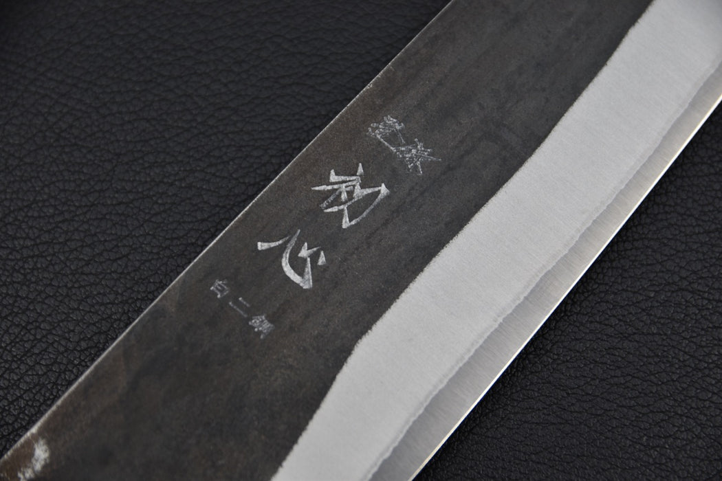 Hatsukokoro Kurokaze Shirogami #2 Kurouchi Gyuto 180mm Stabilized Birch Wood