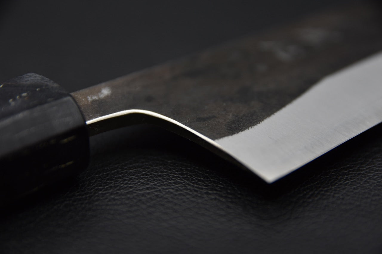 Hatsukokoro Kurokaze Shirogami #2 Kurouchi Gyuto 180mm