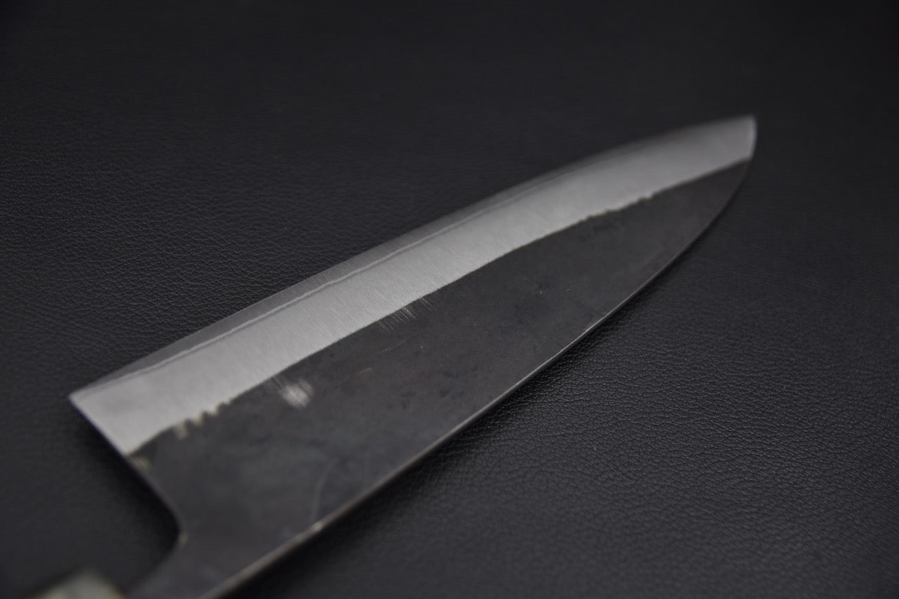 Hatsukokoro Kurokaze Shirogami #2 Kurouchi Gyuto 210mm Bois de Bouleau Stabilisé