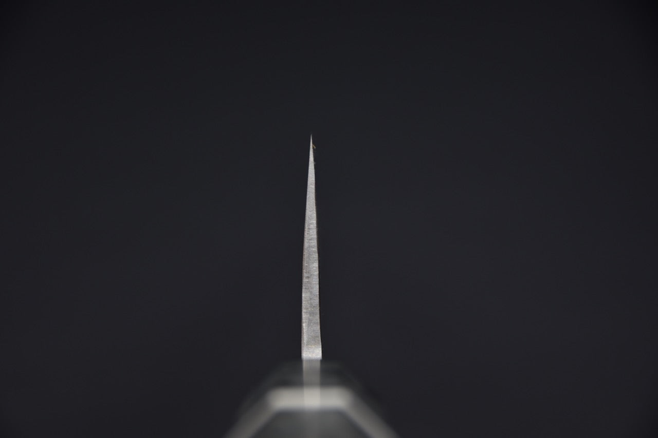 Hatsukokoro Kurokaze Shirogami #2 Kurouchi Gyuto 210mm Bois de Bouleau Stabilisé