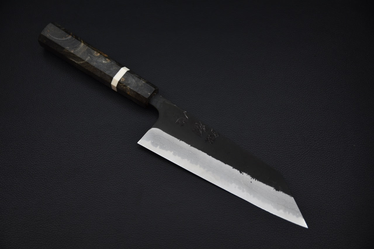 Hatsukokoro Shinkiro Aogami Super Damascus Kurouchi Bunka Bouleau