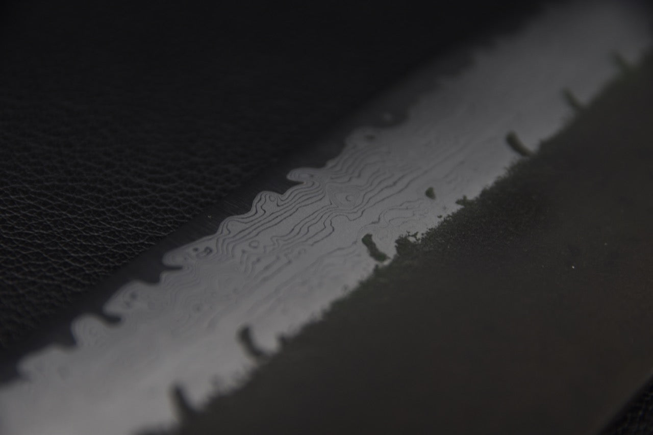Hatsukokoro Shinkiro Aogami Super Damascus Kurouchi Nakiri Ebony