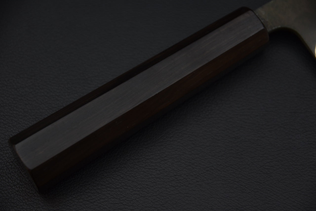 Hatsukokoro Shinkiro Aogami Super Gyuto Kiritsuke Damascus Kurouchi 240mm Ébène